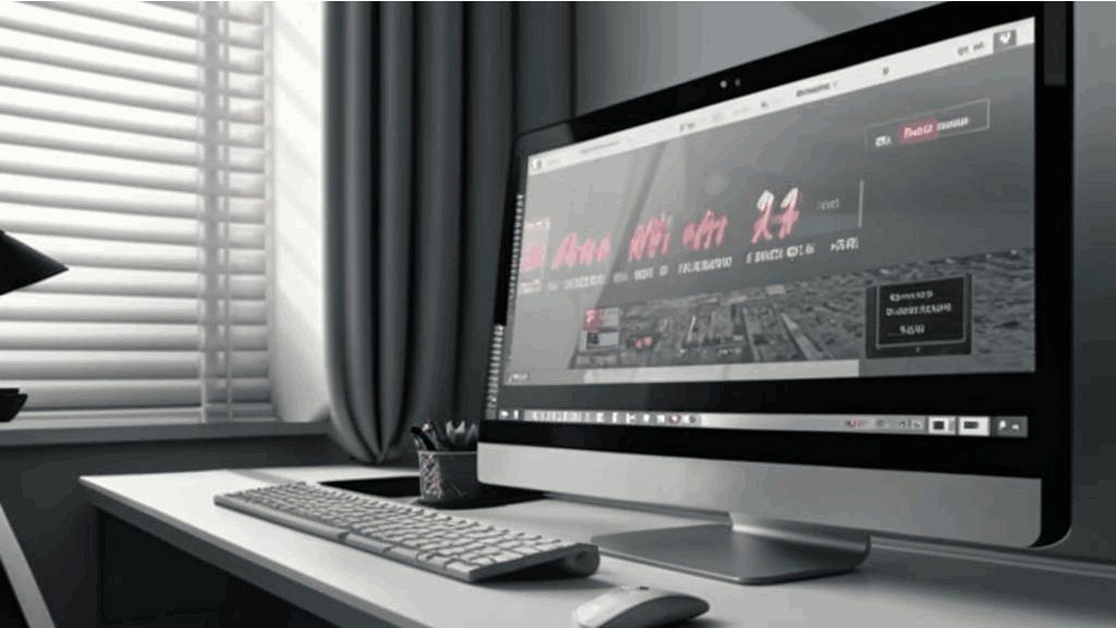 компьютер с сайтом 