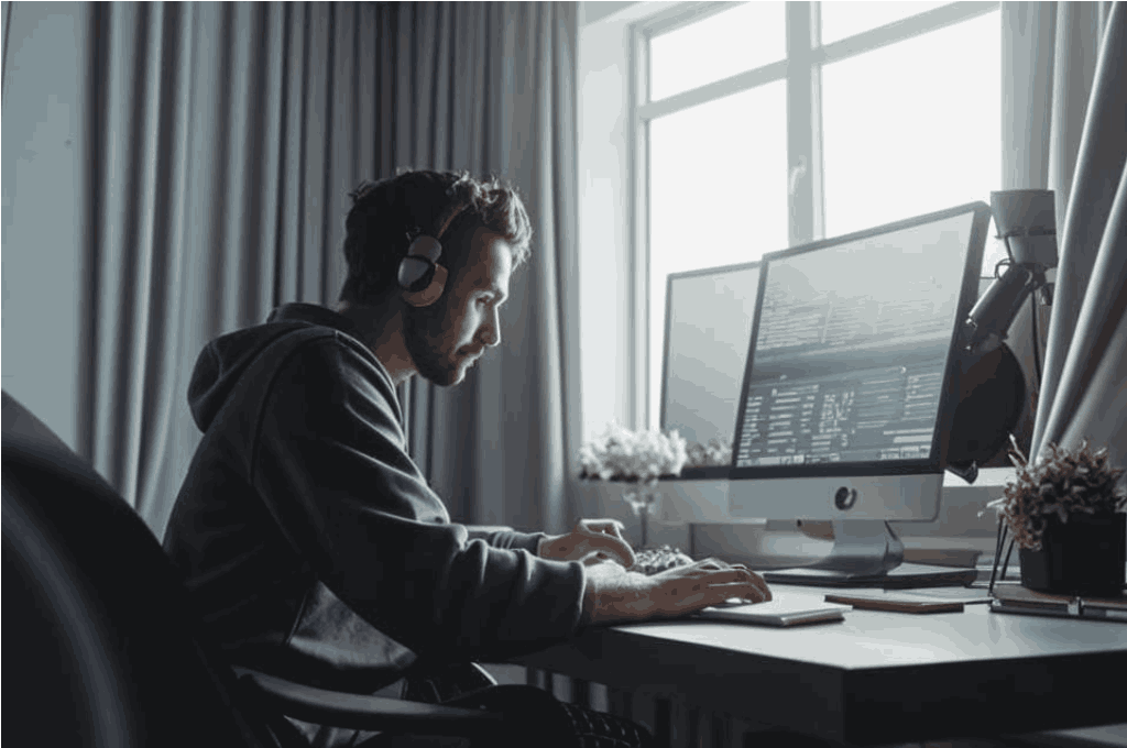 работа за компьютером