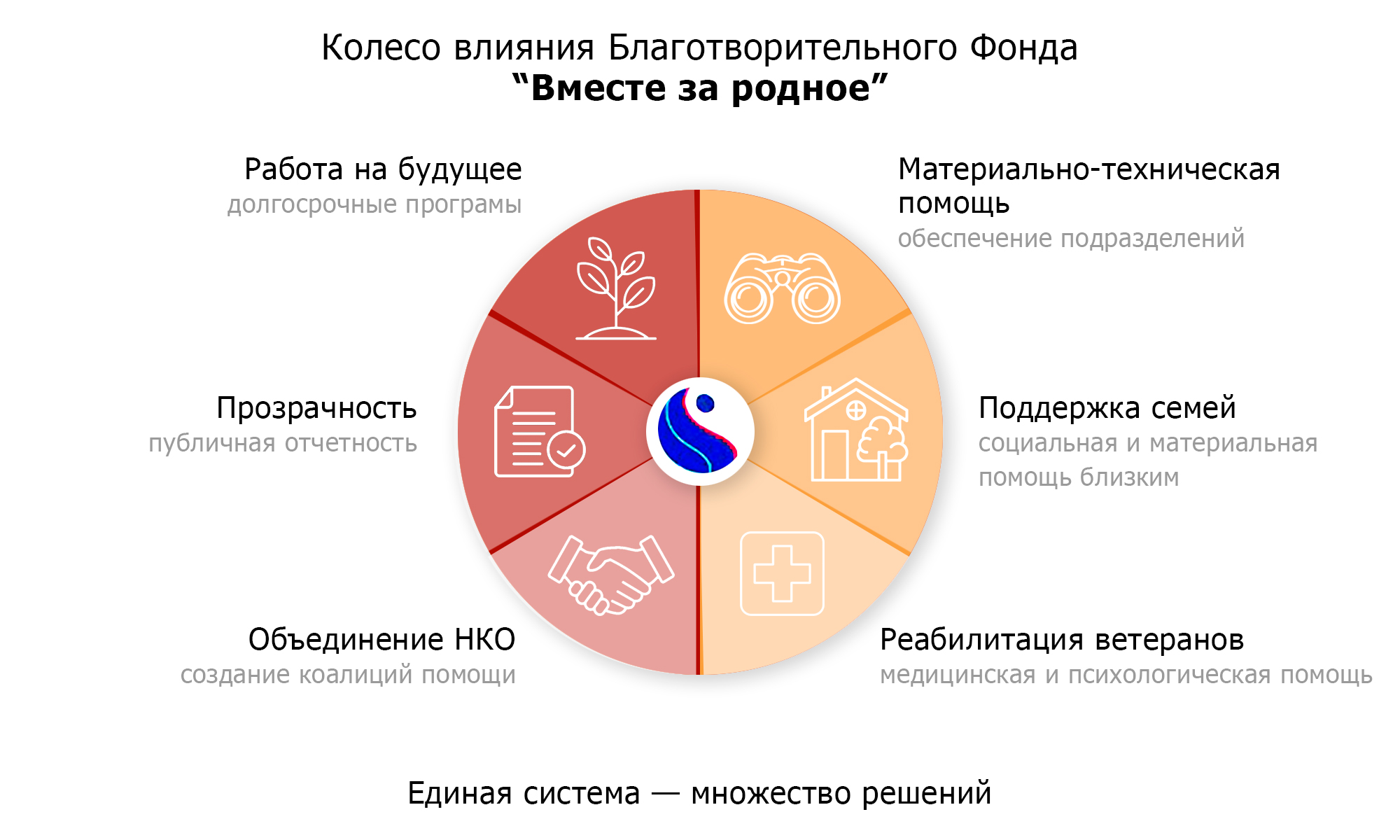 Колесо влияния Благотворительного Фонда "Вместе за родное"