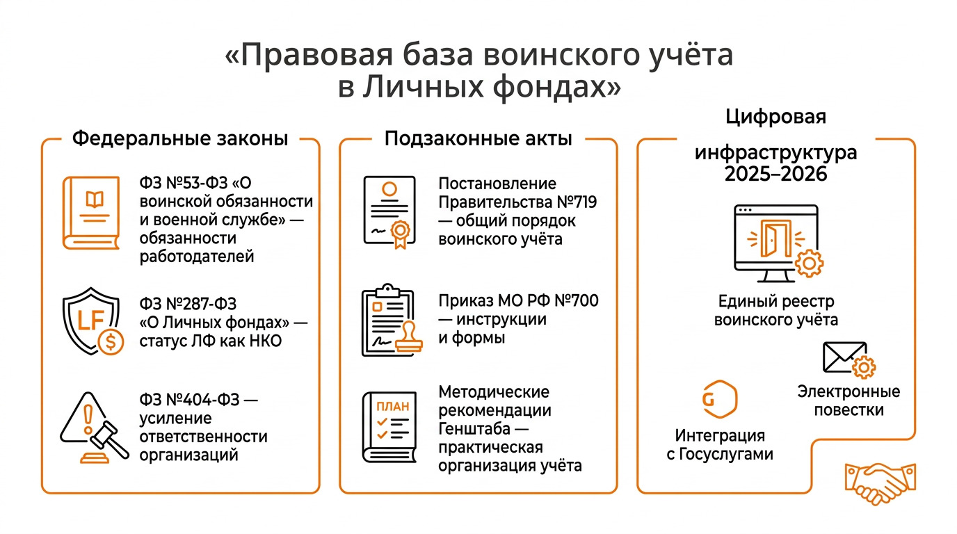 Правовая база воинского учета в личном фонде